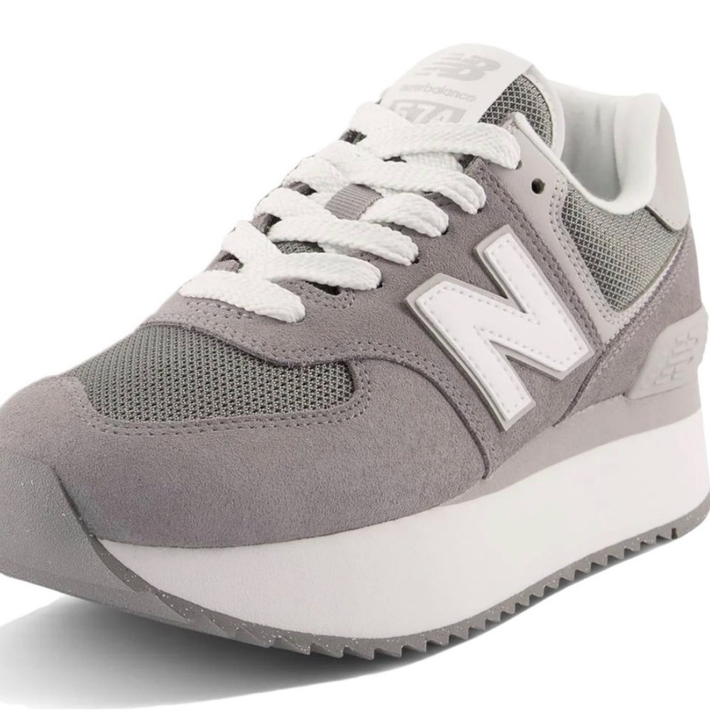 New Balance Women's Gray and White Sneakers